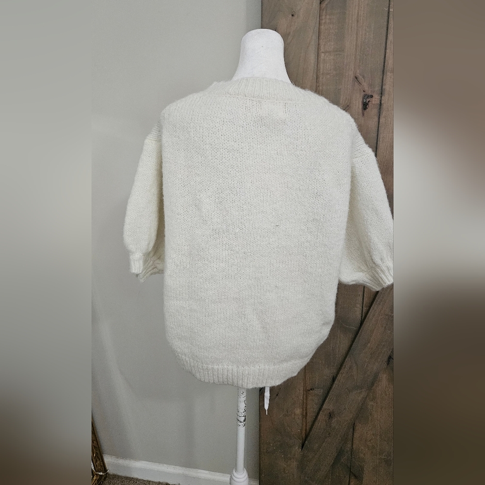 BIBI "It's My Birthday" Sweater Top Tinsel In Ivory/pink/green. Size Small - Picture 13 of 14